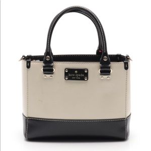 Kate Spade Quinn Square White and black satchel